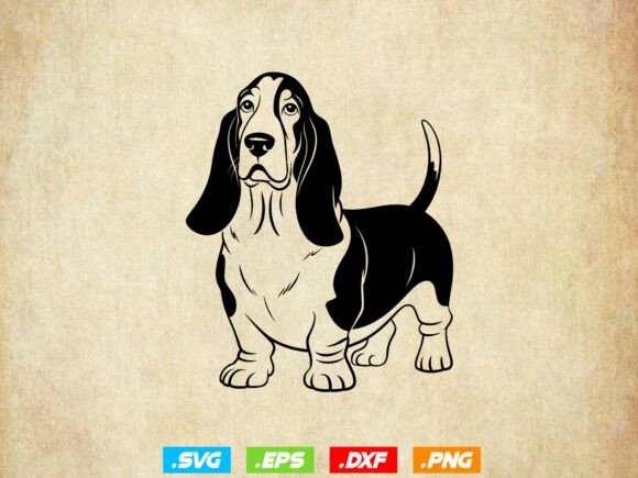 Basset Hound Dog SVG