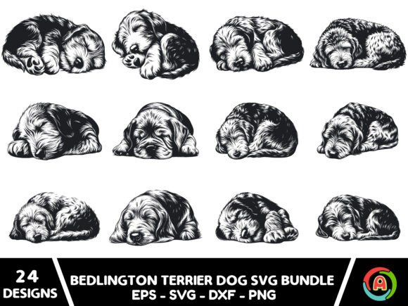 Bedlington Terrier Dog Svg Bundle