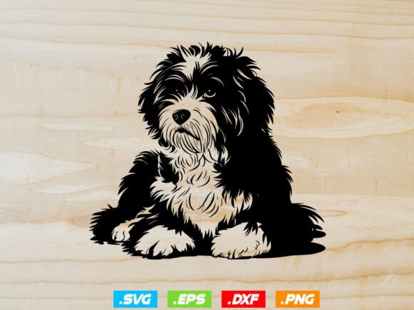Bernedoodle Dog SVG