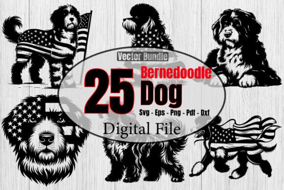 Bernedoodle Dog SVG Bundle