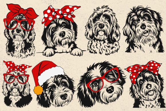 Bernedoodle Dog Svg Bundle for Cricut