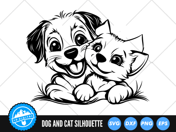 Cat and Dog SVG Pet Love Cut File