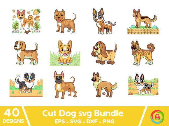 Cut Dog Svg Bundle
