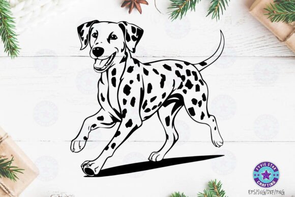 Dalmatian Dog SVG PNG Illustration