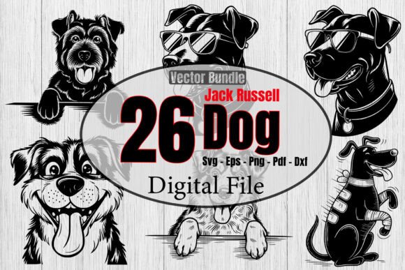 Jack Russell Dog SVG Bundle