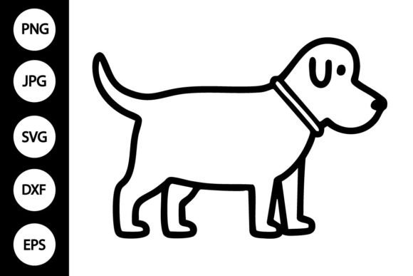 Outline Doodle Dog SVG