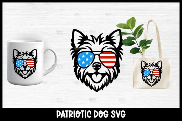 Patriotic York Dog SVG