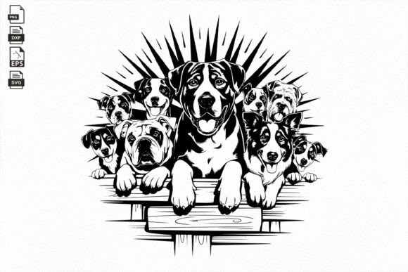 Peeking Dog Silhouette Svg