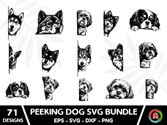 Peeking Dog SVG Bundle