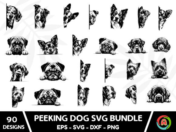 Peeking Dog SVG Bundle