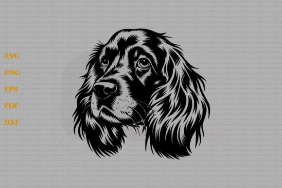 Peeking English Springer Spaniel Dog SVG
