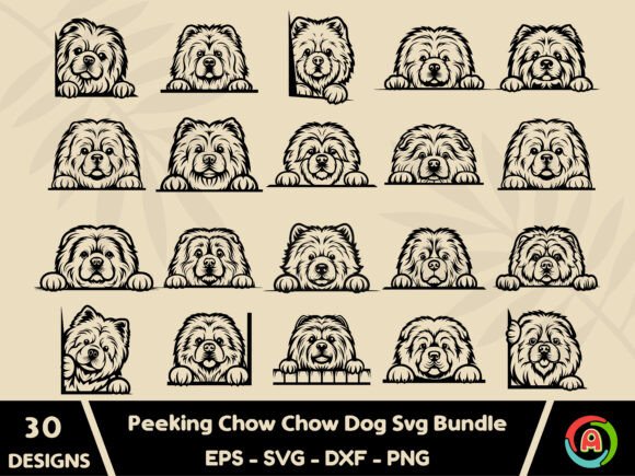 Peking Chow Chow Dog Svg Bundle