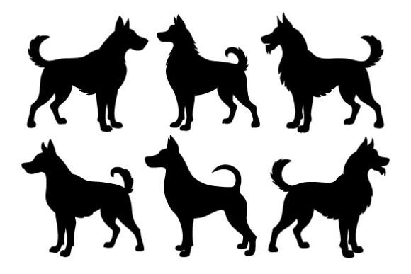 Simple Dog Silhouette Design